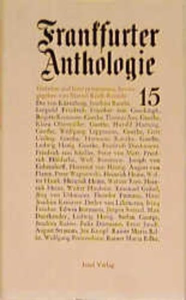 Frankfurter Anthologie. Gedichte und Interpretationen: Frankfurter Anthologie, Bd.15: Fünfzehnter Band Fiction
