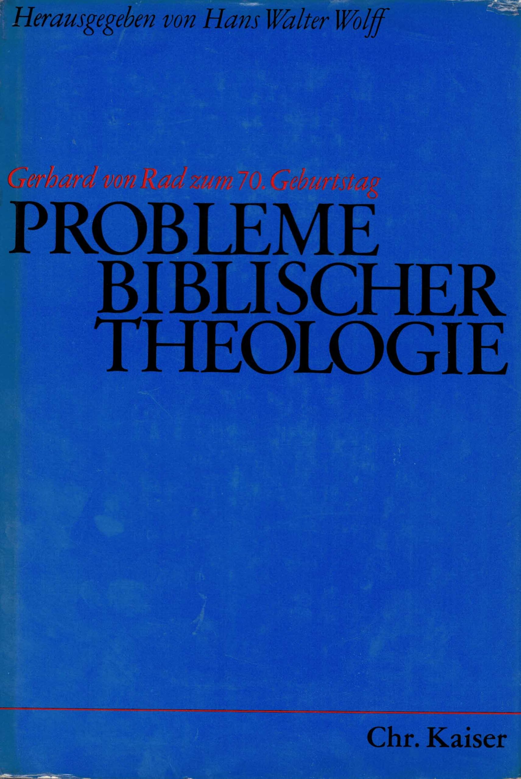 Probleme biblischer Theologie. Gerhard von Rad zum 70. Geburtstag Books