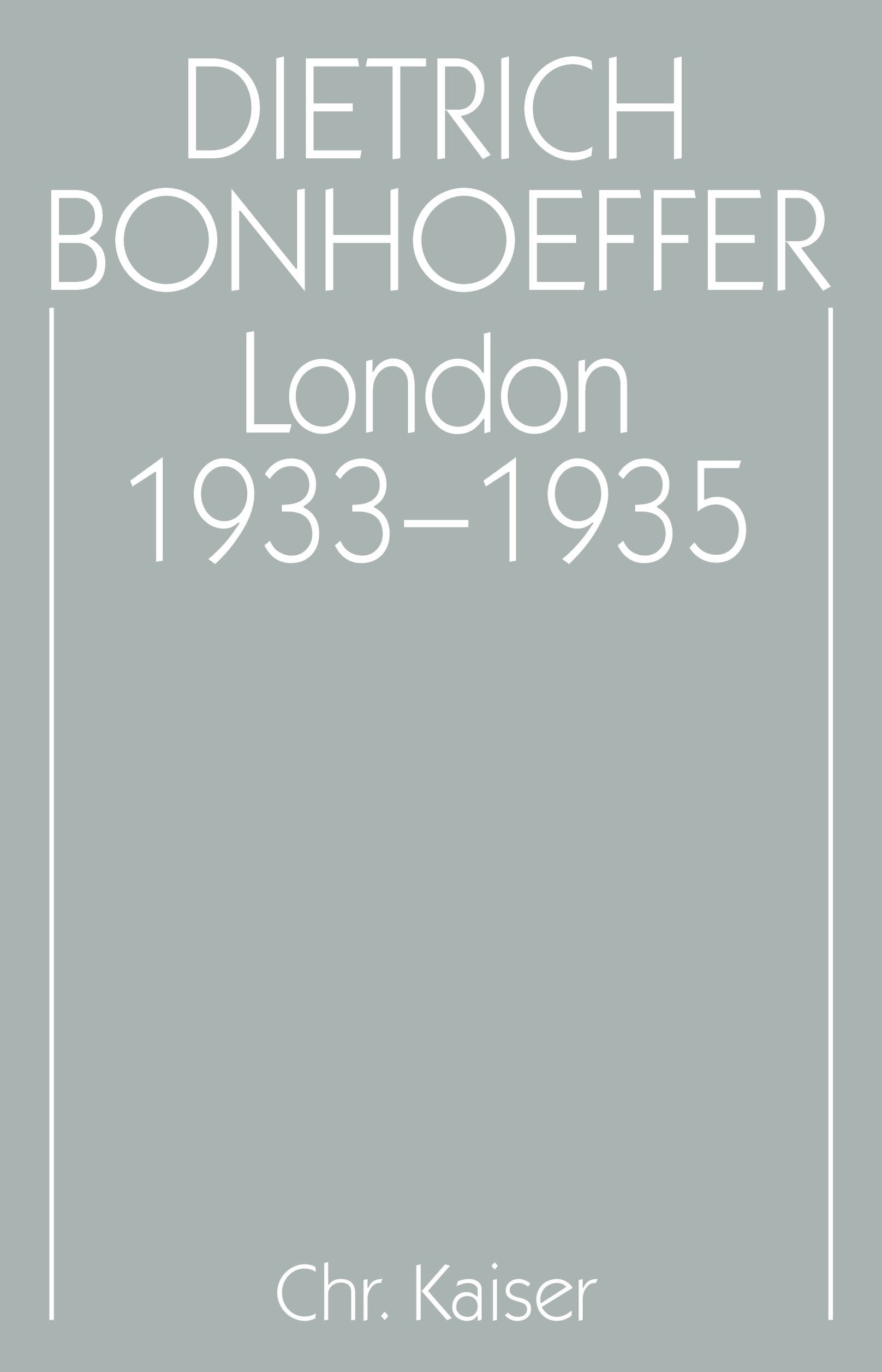 Werke, 17 Bde. u. 2 Erg.-Bde., Bd.13, London 1933-1935: Hrsg. v. Hans Goedekin, Martin Heimbucher u. Hans-Walter Schleicher (Dietrich Bonhoeffer Werke (DBW), Band 13) Contemporary literature
