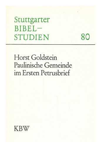 Paulinische Gemeinde im ersten Petrusbrief Books