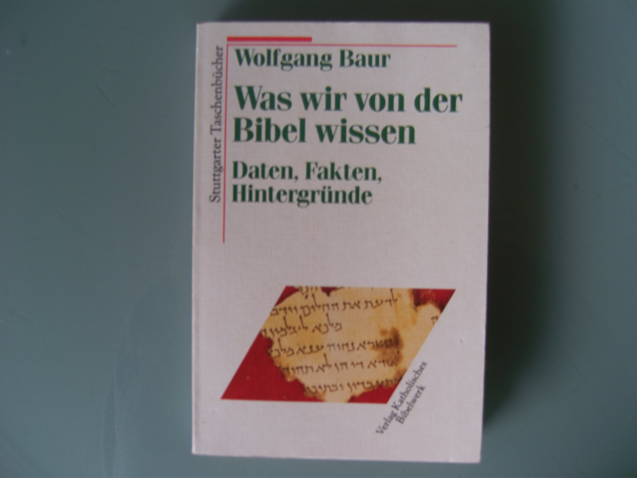 Was wir von der Bibel wissen: Daten, Fakten, Hintergründe (Stuttgarter Taschenbücher) Religion & Esotericism