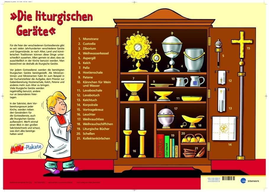 Die Liturgischen Geräte - MINI-Plakat: ergänzt mit Methodenhilfen für die MINI-Pastoral Religion & Esotericism