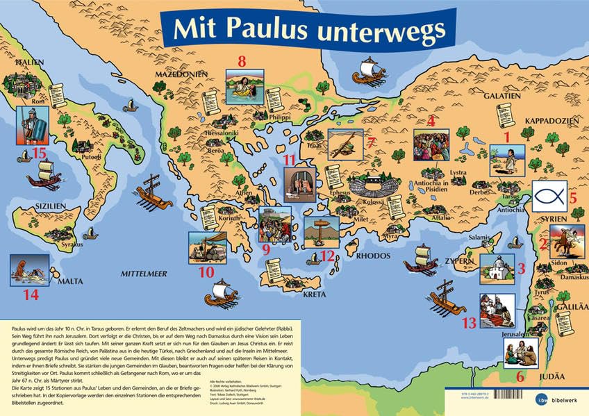 Product Image: Mit Paulus unterwegs - Plakat
