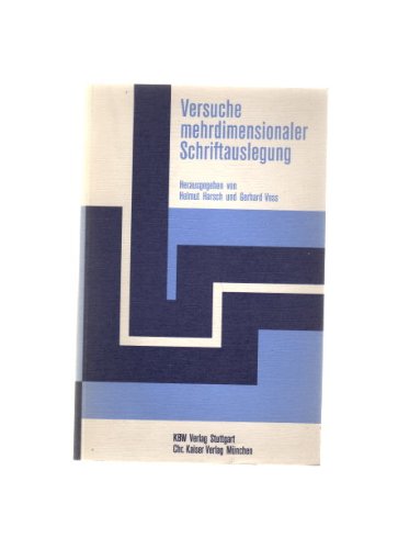 Product Image: Versuche mehrdimensionaler Schriftauslegung