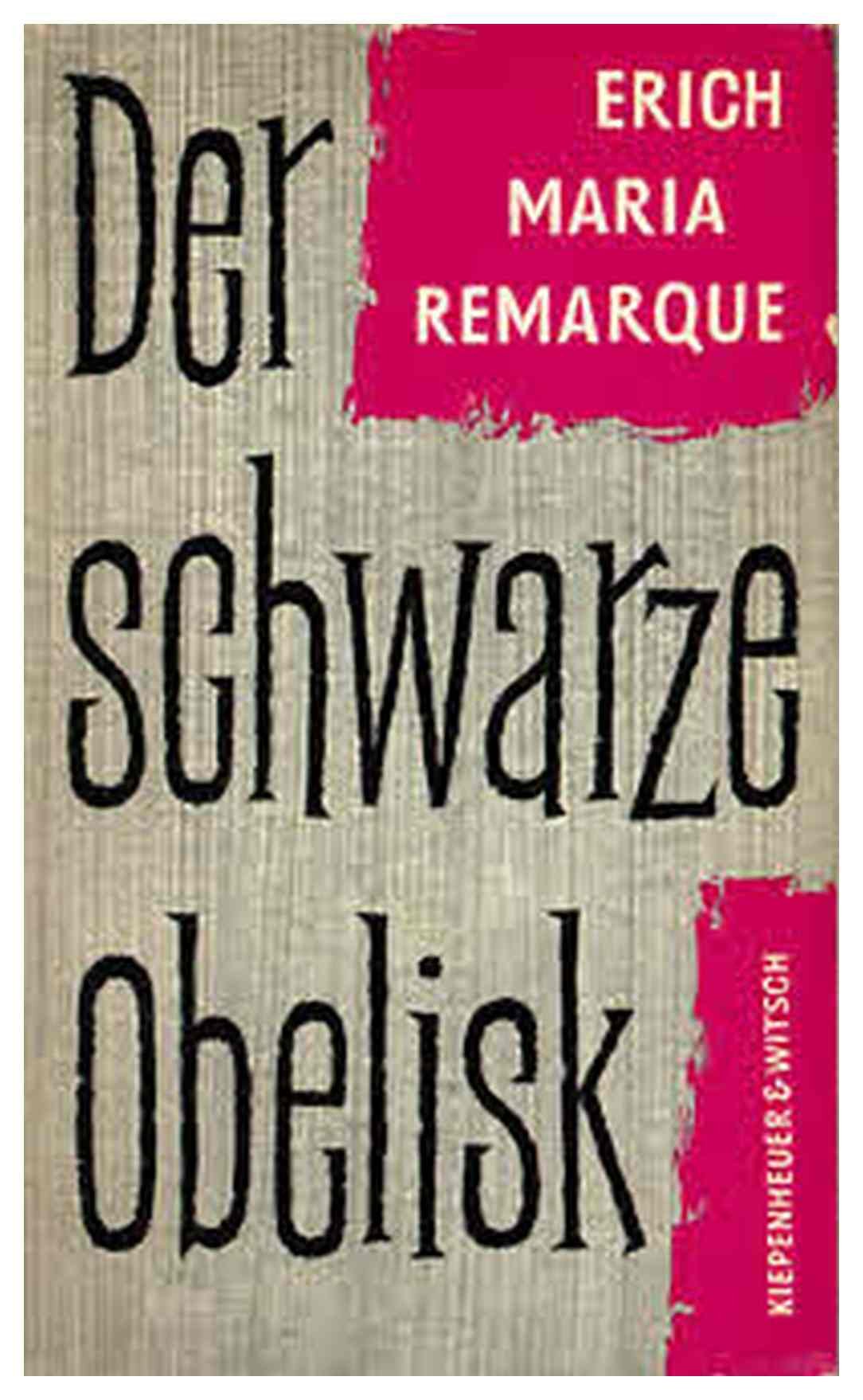 Der schwarze Obelisk: Geschichte einer verspäteten Jugend Books