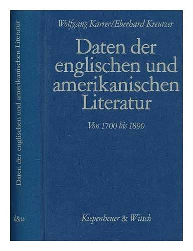 Daten der englischen und amerikanischen Literatur: Von 1700 bis 1890 Books