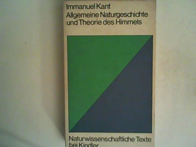 Allgemeine Naturgeschichte und Theorie des Himmels Philosophy