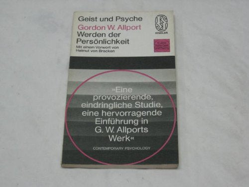 Werden der Persönlichkeit, Gedanken zur Grundlegung einer Psychologie der Persönlichkeit, Vorwort: Helmut von Bracken, Books