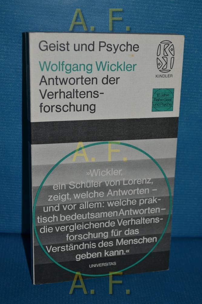 Antworten der Verhaltensforschung. Books