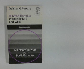 Persönlichkeit und Wille. Books