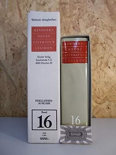 Kindlers Neues Literatur Lexikon 16 (Kindlers Literatur Lexikon, Band 16) Books
