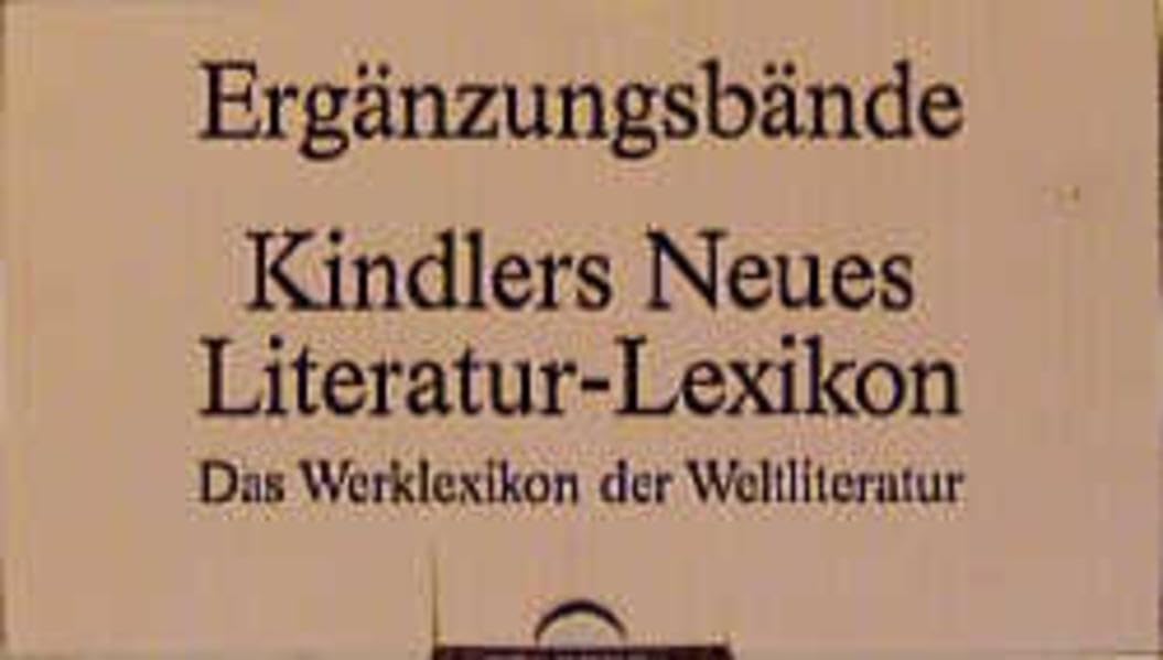 Kindlers Neues Literatur Lexikon: Supplementband A - K Books