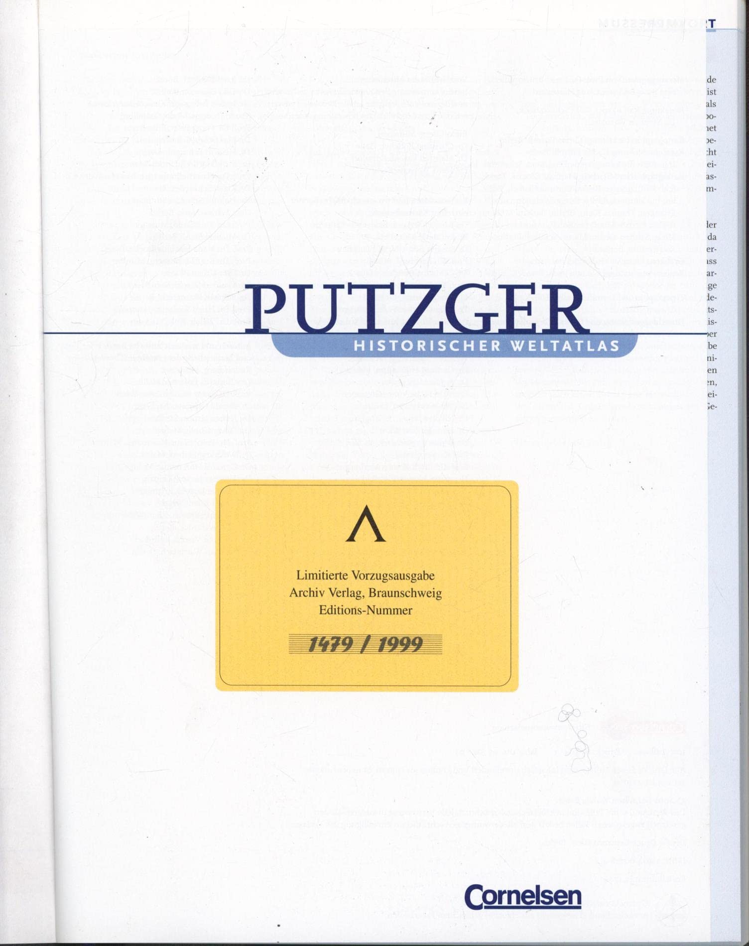 Putzger - Historischer Weltatlas - : Putzger historischer Weltatlas, Ausgabe mit Register Study Guides