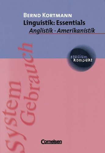 studium kompakt - Anglistik/Amerikanistik: Linguistik: Essentials: Studienbuch Professional & Reference Books