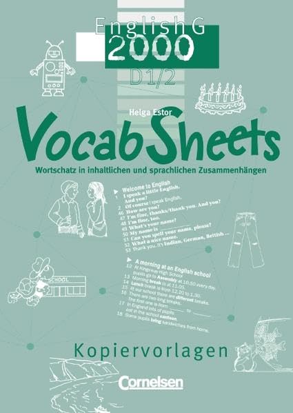 English G 2000 - Ausgabe D: Band 1/2: 5./6. Schuljahr - Vocab Sheets: Kopiervorlagen Learning & Reference