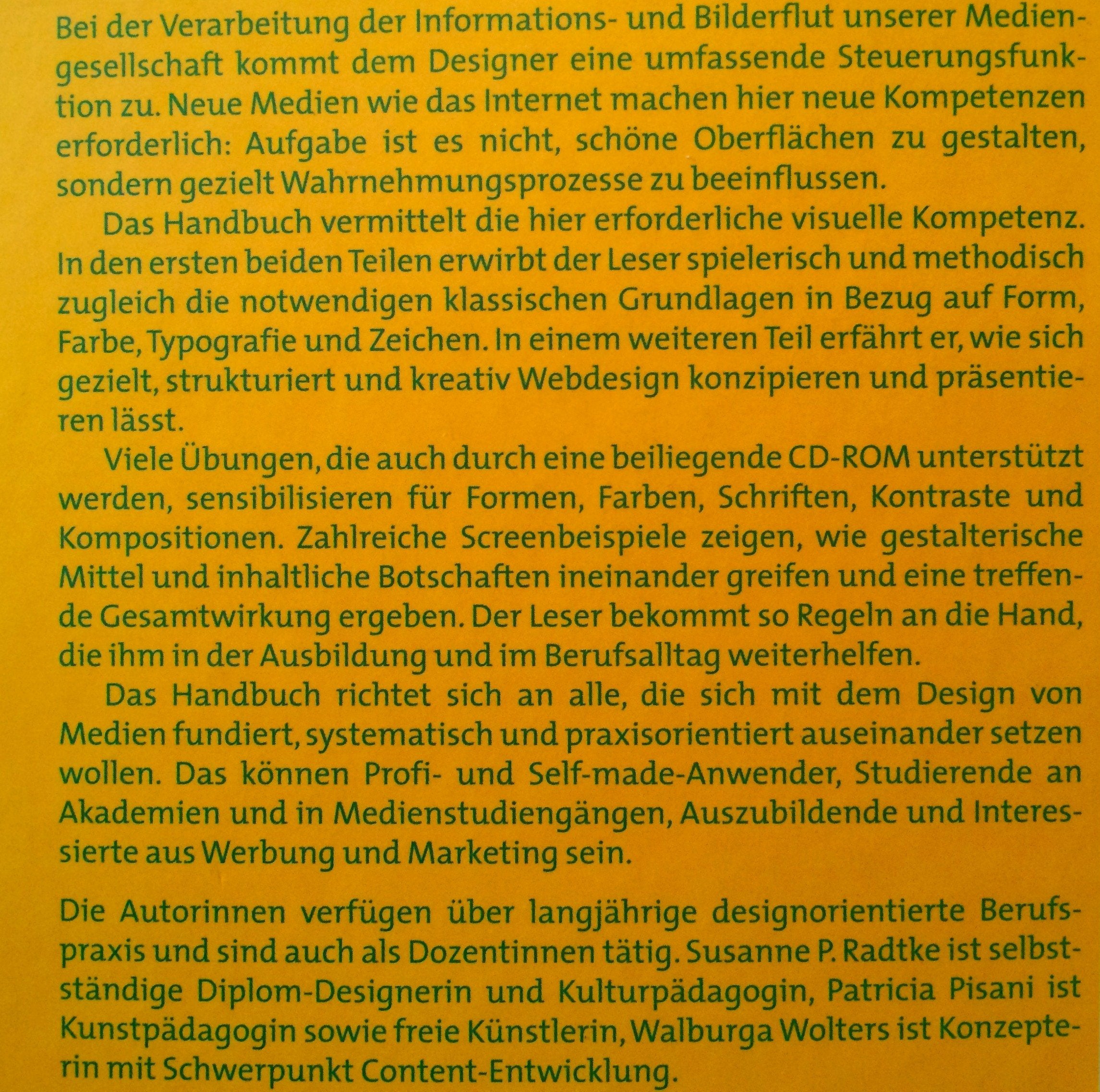 Handbücher Unternehmenspraxis - bisherige Fachbuchausgabe: Visuelle Mediengestaltung: Handbuch mit CD-ROM Business, Finance & Career