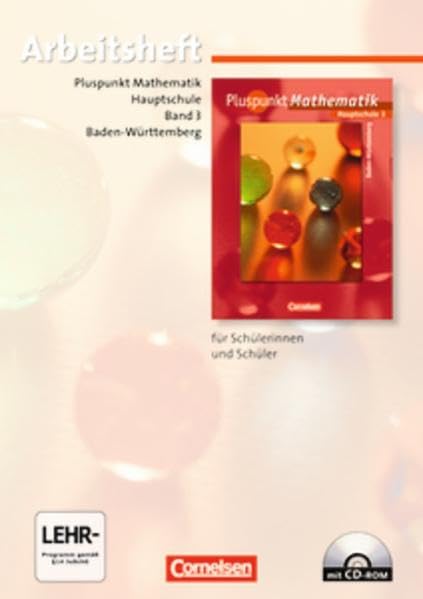 Pluspunkt Mathematik - Baden-Württemberg - Bisherige Ausgabe / Band 3 - Arbeitsheft mit Lösungen und CD-ROM Study Guides