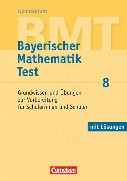 Product Image: Bayerischer Mathematik Test (BMT) 8, Gymnasium
