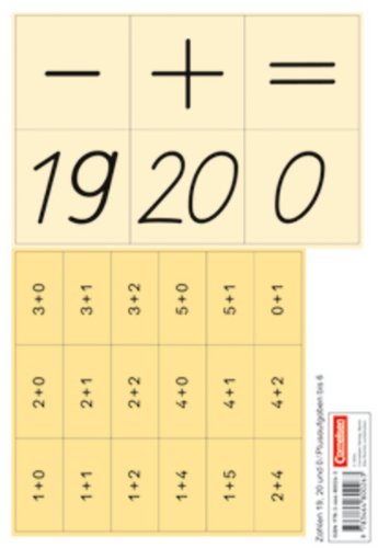 Einstern - Kartonbeilagen - Bisherige Ausgabe: Band 1 - Plusaufgaben bis 6 / Zahlen 19, 20 und 0: Kartonbeilagen. 10 Stück im Beutel Mathematics