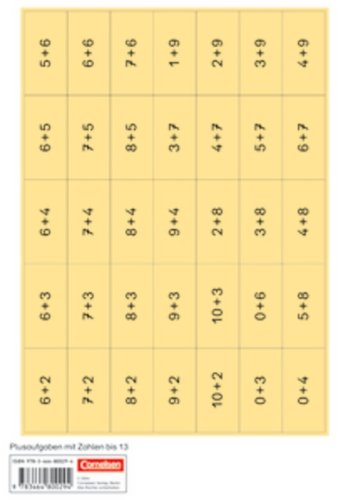 Einstern - Kartonbeilagen - Bisherige Ausgabe: Band 1 - Plusaufgaben mit Zahlen bis 13: Kartonbeilagen. 10 Stück im Beutel Mathematics