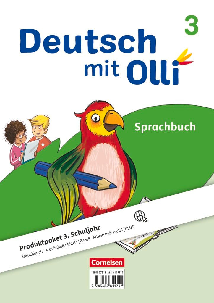 Deutsch mit Olli|NULL|Sprache 2-4 - Ausgabe 2021|3. Schuljahr|NULL|NULL|Produktpaket|Sprachbuch, Arbeitsheft Leicht / Basis und Arbeitsheft Basis / Plus Study Guides