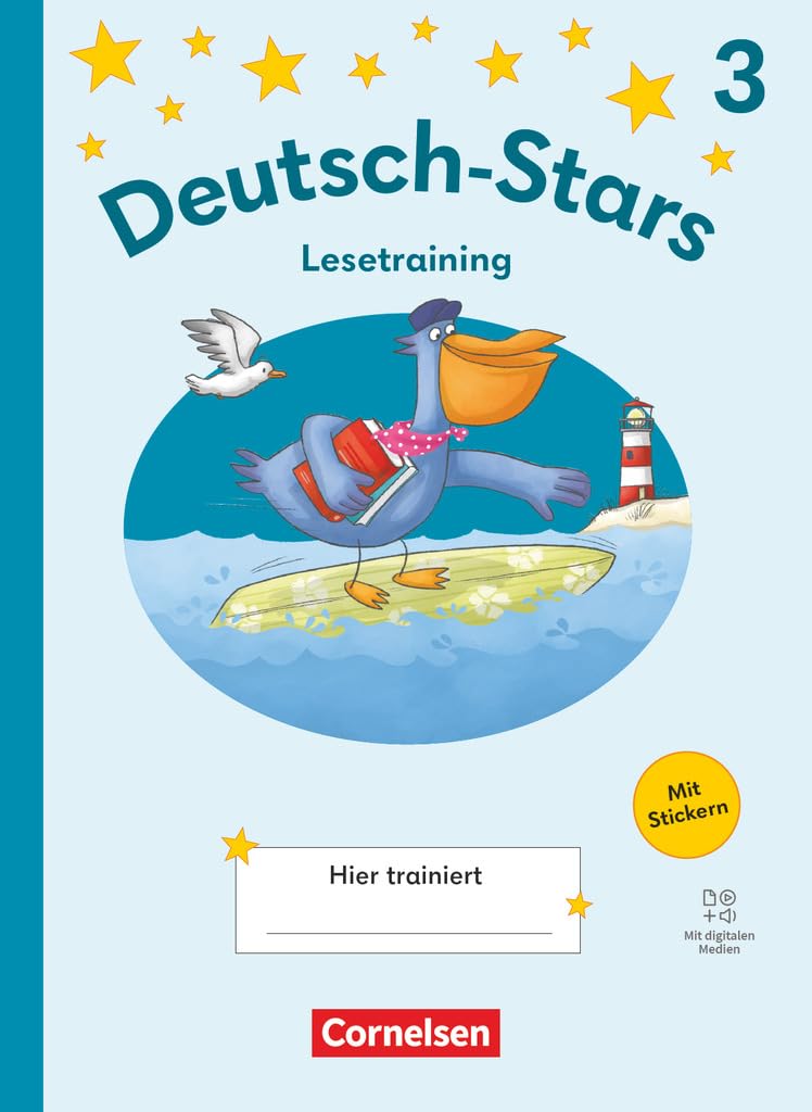 Deutsch-Stars 3. Schuljahr - Lesetraining Ausgabe 2025 - Übungsheft Study Guides