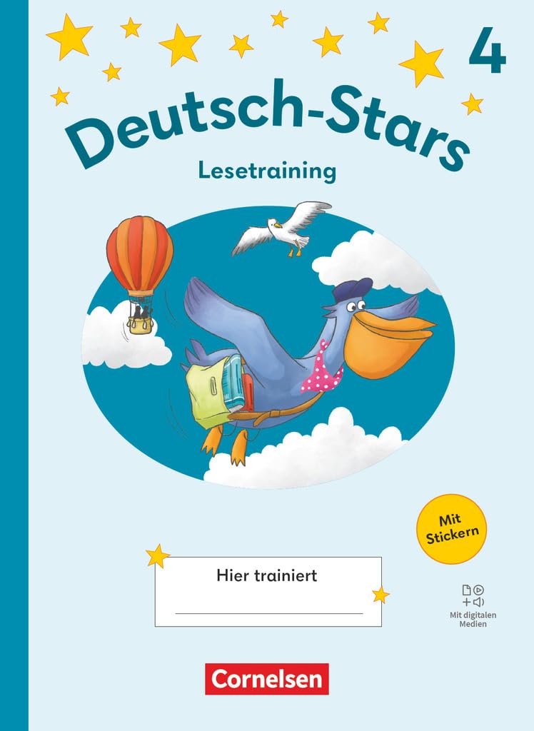 Deutsch-Stars 4. Schuljahr - Lesetraining Ausgabe 2025 - Übungsheft Study Guides