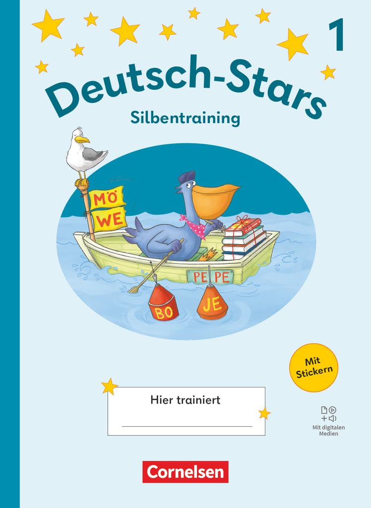 Deutsch-Stars 1. Schuljahr - Lesetraining Ausgabe 2025 - Silbentraining - Übungsheft Study Guides