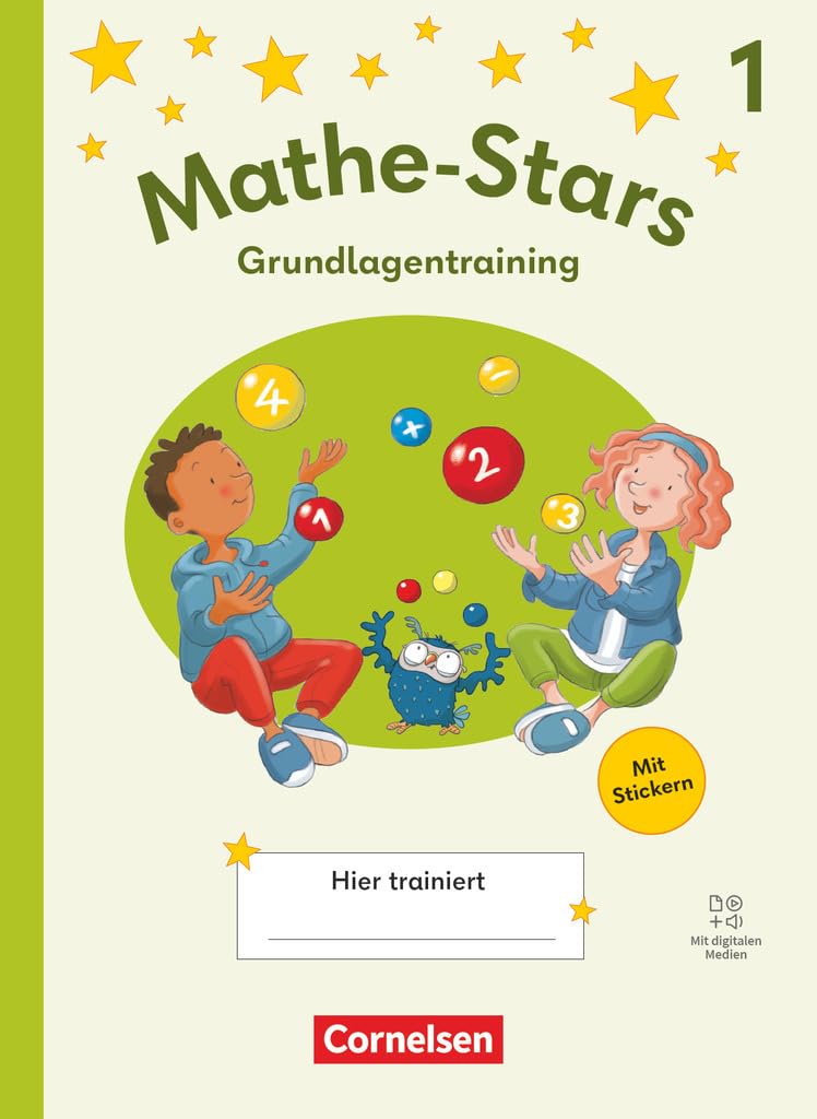 Mathe-Stars 1. Schuljahr - Grundlagentraining - Ausgabe 2025 - Übungsheft Study Guides