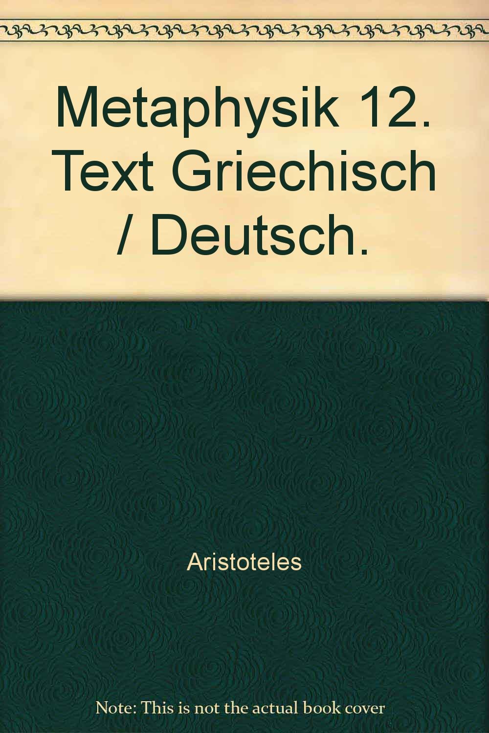Metaphysik XII. Philosophy Books