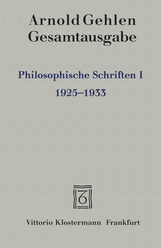 Philosophische Schriften I. book