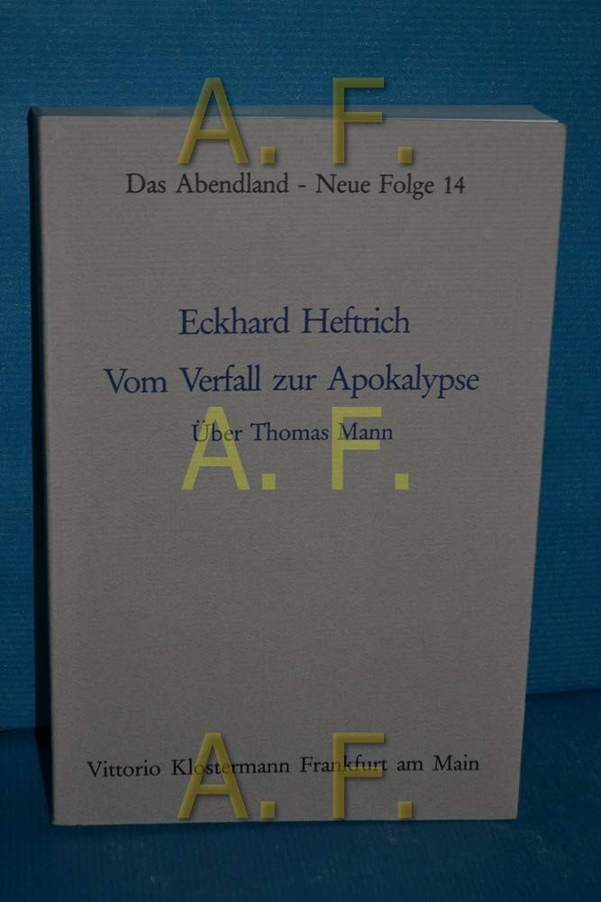 Product Image: Vom Verfall zur Apokalypse