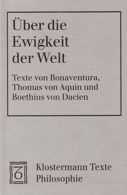 Über die Ewigkeit der Welt Philosophy