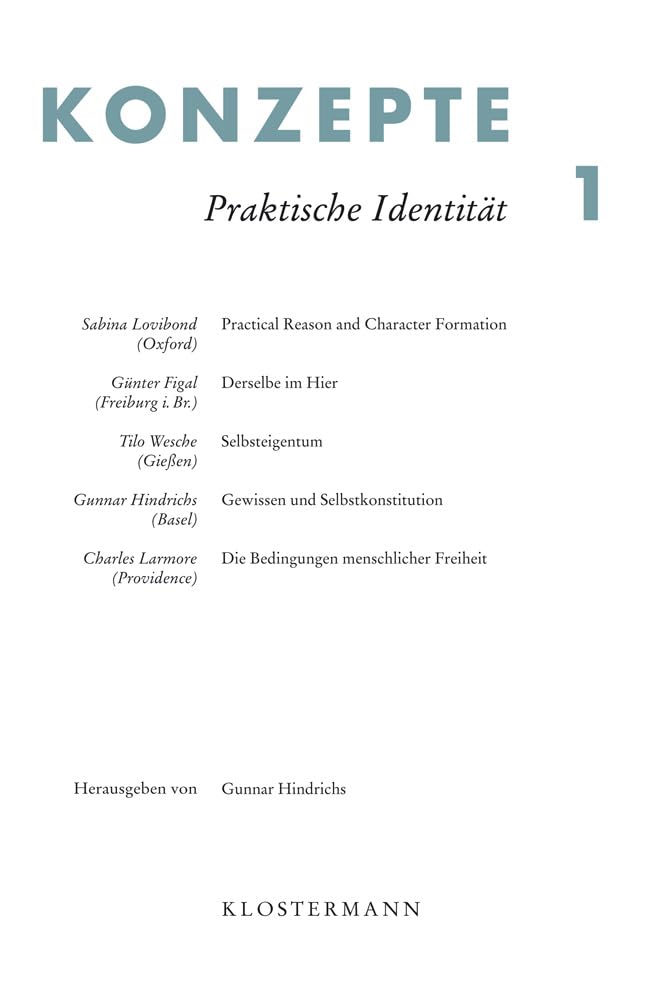 Konzepte 1: Praktische Identität Philosophy