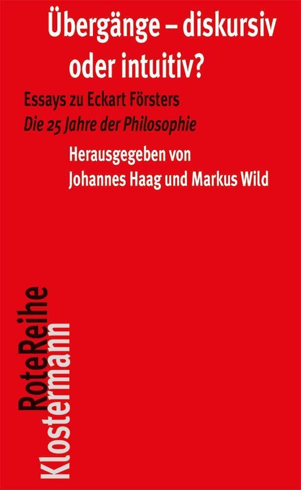 Übergänge - diskursiv oder intuitiv? Philosophy