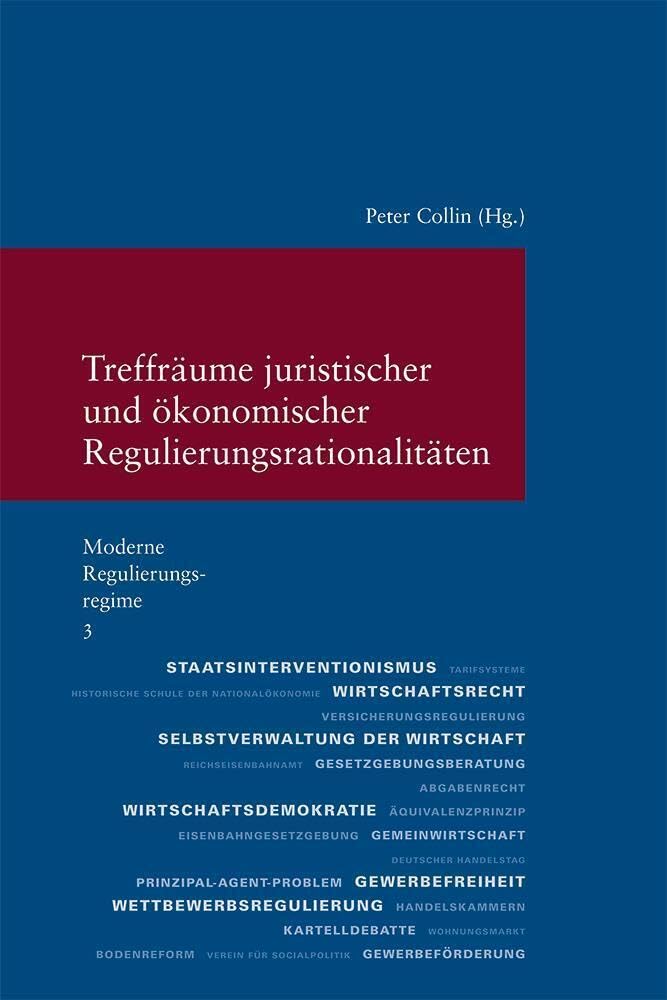 Treffräume juristischer und ökonomischer Regulierungsrationalitäten: (Moderne Regulierungsregime. Hrsg. von Peter Collin. Band 3) (Studien zur Europäischen Rechtsgeschichte, Band 3) Law