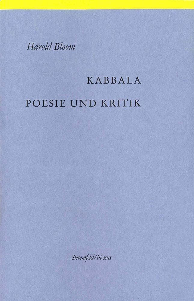 Kabbala – Poesie und Kririk (Klostermann/Nexus) Poetry