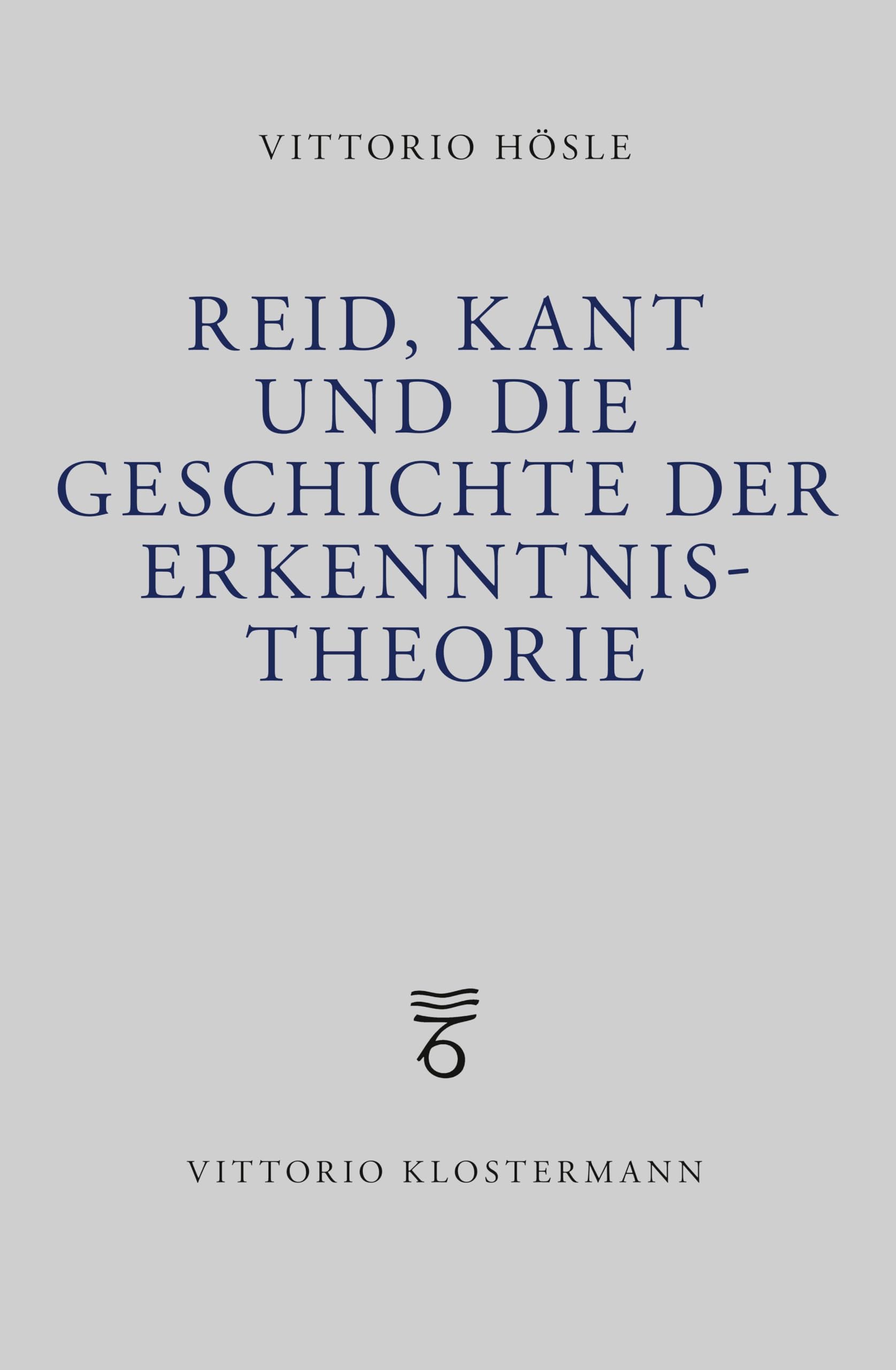 Reid, Kant und die Geschichte der Erkenntnistheorie Philosophy