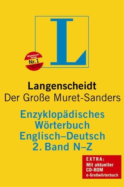 Langenscheidt Enzyklopädisches Wörterbuch Englisch - Buch mit CD-ROM, 2. Band N-Z: Der Große Muret-Sanders, Englisch-Deutsch Foreign Languages ​​& Dictionaries