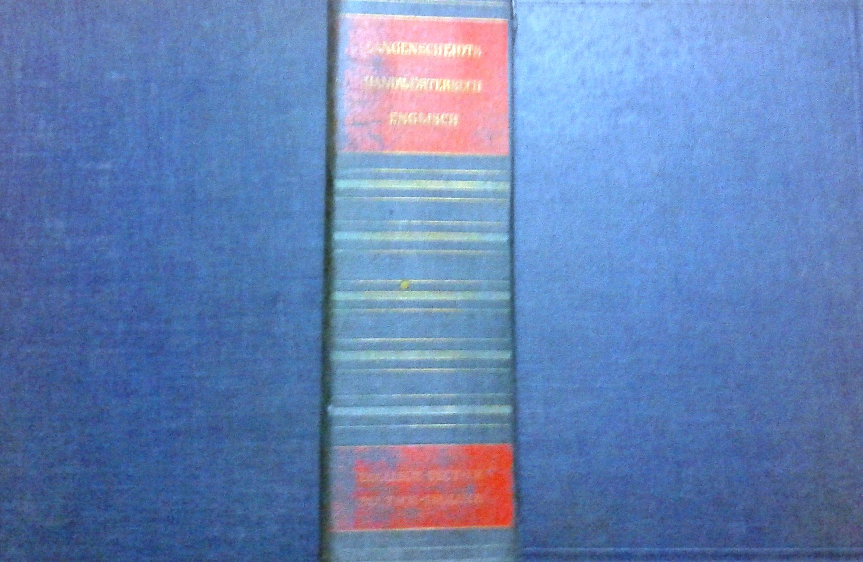 Langenscheidts Handwörterbuch Englisch Teil 1 Englisch Deutsch von Heinz Messinger und Werner Rüdenberg Books
