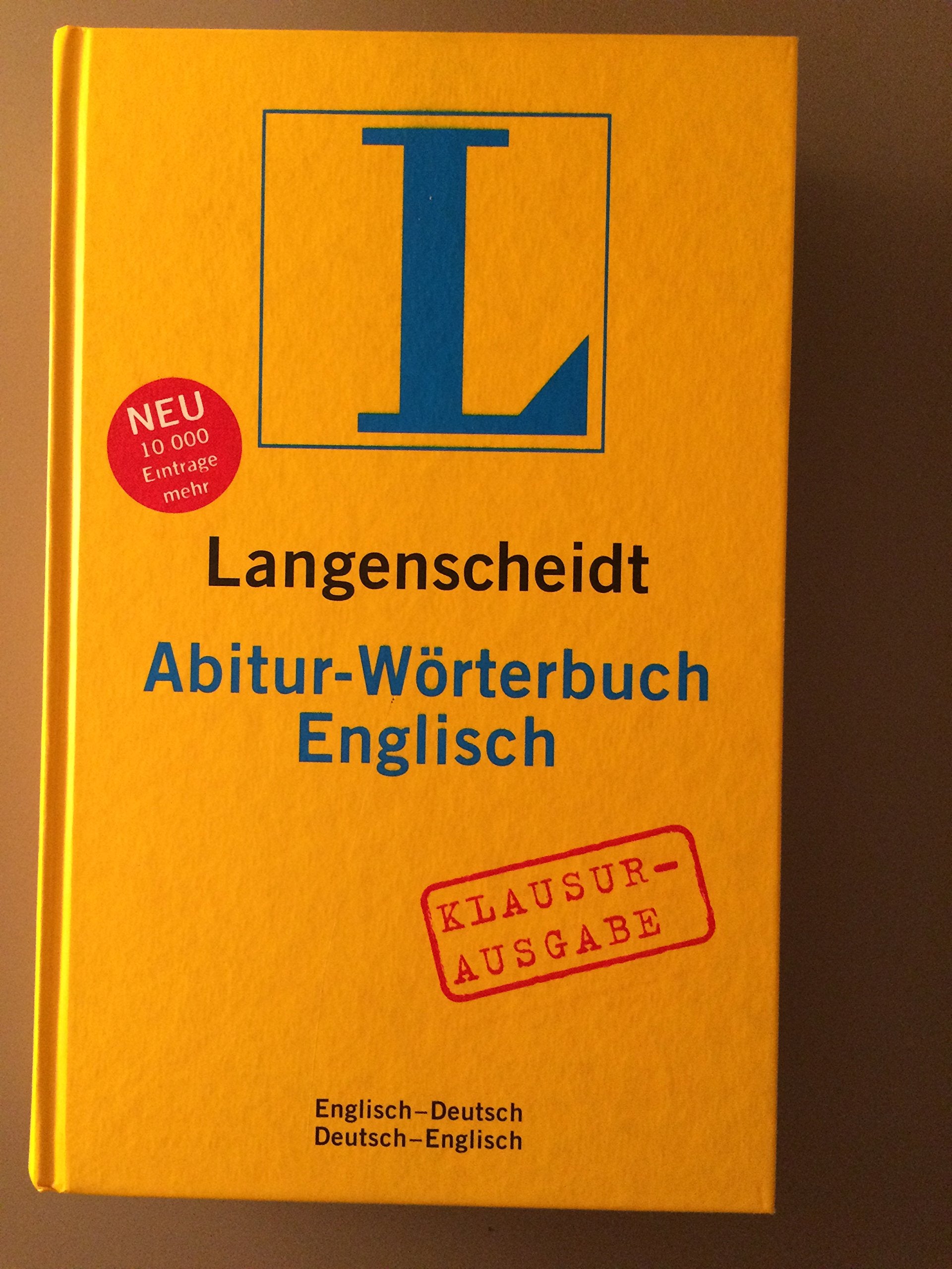 Langenscheidt Abitur-Wörterbuch Englisch: Klausurausgabe, Englisch-Deutsch/Deutsch-Englisch Foreign Languages ​​& Dictionaries