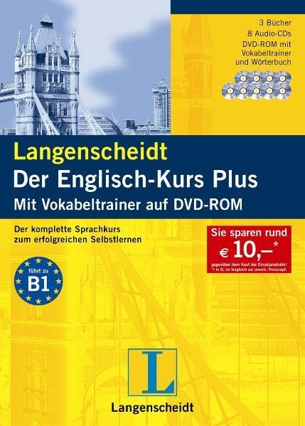 Langenscheidt Der Englisch-Kurs Plus - Set mit 3 Büchern, 8 Audio-CDs und DVD-ROM: Der komplette Sprachkurs zum erfolgreichen Selbstlernen. Führt zu ... (Langenscheidt Die Sprachkurse Plus) Foreign Languages ​​& Dictionaries