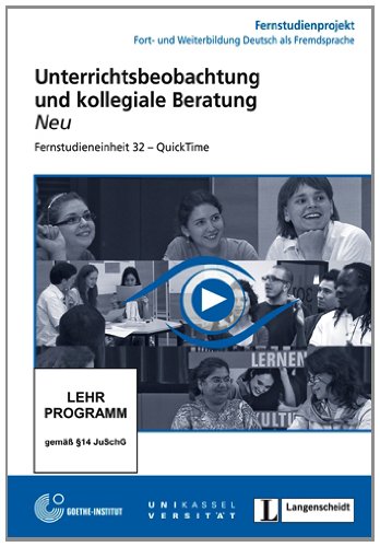 32: Unterrichtsbeobachtung und kollegiale Beratung - Quicktime-DVD mit den Unterrichtsmitschnitten Films