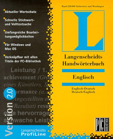 Handwörterbuch Englisch. CD- ROM für Windows ab 3.1/95, Mac ab 7.0. Englisch - Deutsch / Deutsch - Englisch Foreign Languages ​​& Dictionaries