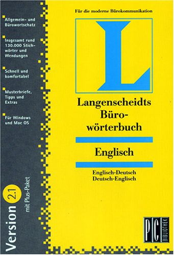 Langenscheidts Büro-Wörterbuch Englisch 2.1 mit Pluspaket, 1 CD-ROMEnglisch-Deutsch, Deutsch-Englisch. Für Windows 3.1/NT 3.51/95/98 und MacOS 7.5. Rund 130.000 Stichwörter u. Wendungen Other software