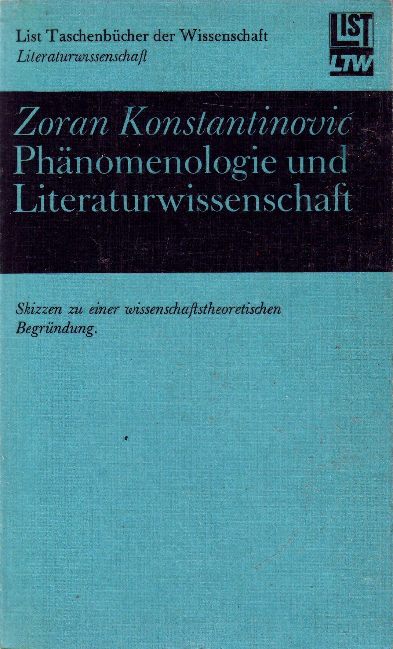 Phänomenologie und Literaturwissenschaft. Skizzen zu einer wissenschaftstheoretischen Begründung Philosophy