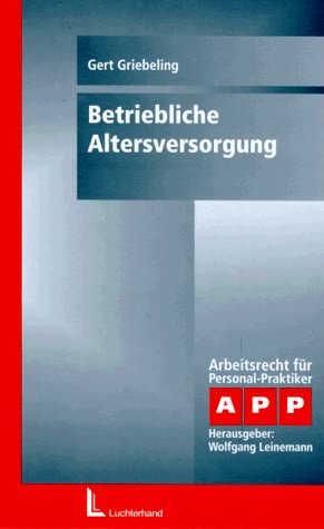 Product Image: Betriebliche Altersversorgung - Griebeling, Gert