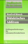 Didaktisches Additum: Prüfungsanforderungen für LehramtsreferendarInnen Learning & Reference