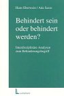 Product Image: Behindert sein oder behindert werden?: Interdisziplinäre Analysen zum Behinderungsbegriff