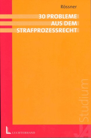 28 Probleme aus dem Strafprozessrecht Law